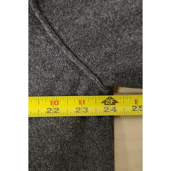 Transcript Mens XL 100% Cashmere Sweater Gray Argyle Print V Neck Soft - Picture 6 of 11